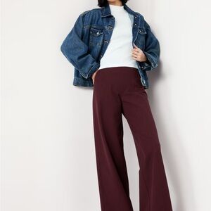 High-Waisted Pull-On Pixie Super Wide-Leg Pants